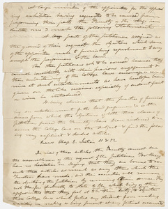 Edward Hitchcock statement regarding a student petition, 1832 April 15