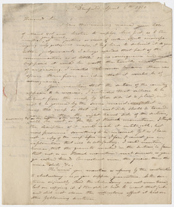 Edward Hitchcock letter to Benjamin Silliman, 1818 April 6
