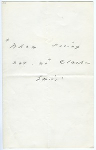 Emily Dickinson letter to Mrs. J. G. Holland