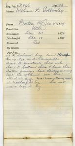 Tewksbury Almshouse Intake Record: Bottomley, William H. - Digital ...