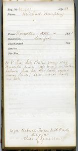 Tewksbury Almshouse Intake Record: Murphy, Michael