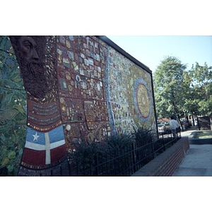 Ceramic tile mural on the Plaza Betances.