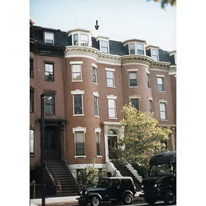 Brick row house at 756 Tremont Street, Boston.