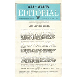 WBZ-TV editorial