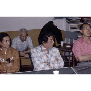 Henry Wong during a Chinese Progressive Association meeting