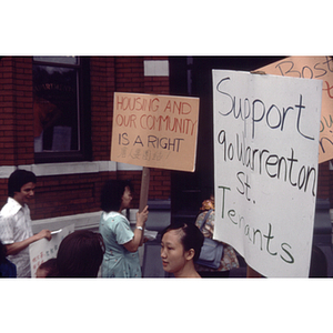 Protestors demonstrate for housing rights