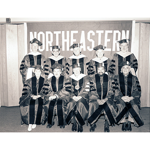 Honorary degree recipients and escorts from 1988 commecement ceremony