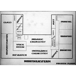 Floor plans for the fourth floor of Richards Hall