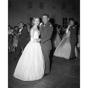 A couple dances at the Military Ball