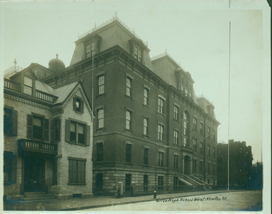 Exterior view of the Girl's High School, West Newton Street, Boston, Mass., ca. 1909