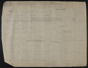 Rear Elevation and Section, Fire Escape for House of Mr. John S. Ames, 3 Commonwealth Ave., Boston, Mass., undated