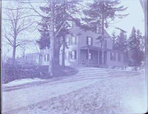 Exterior view of the John Crehore House from the driveway, Milton, Mass.