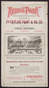Color sample for Averill Paint, manufactured by The Taylor Paint & Oil Co., New York and Boston, undated