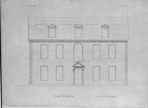 Measured north elevation of the John Hancock House, Boston, Mass., ca. 1863