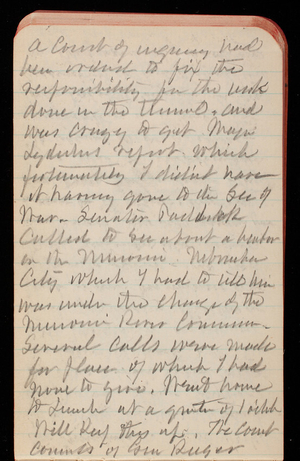 Thomas Lincoln Casey Notebook, September 1888-November 1888, 55, a count of [illegible] had