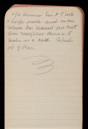 Thomas Lincoln Casey Notebook, March 1895-July 1895, 144, after dinner Em and I took