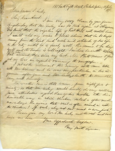 Letter from Benjamin Smith Lyman to Aunt