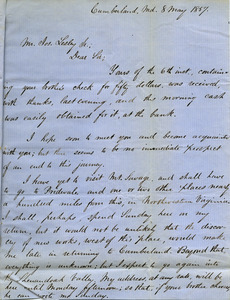 Letter from Benjamin Smith Lyman to Mr. Jos. Lesley Jr.