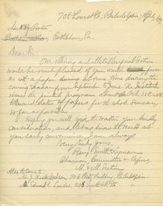 Letter from Benjamin Smith Lyman to H. F. J. Porter