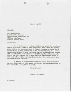 Letter from Mark H. McCormack to Playboy Clubs International
