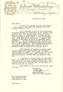 Letter from Hugh DeSamper to Mark H. McCormack