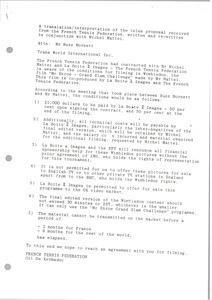 Memorandum from Gil De Kermadec to Buzz Hornett