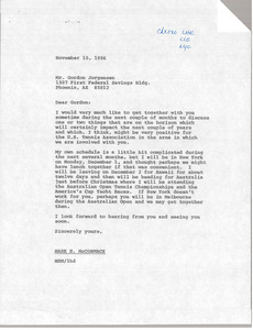 Letter from Mark H. McCormack to Gordon Jorgensen