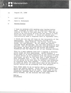 Memorandum from Mark H. McCormack to Jeff Orloff