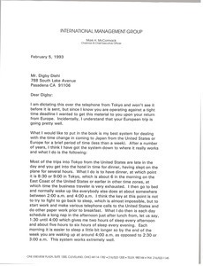 Letter from Mark H. McCormack to Digby Diehl