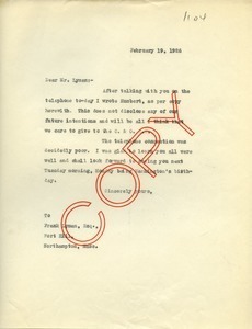 Letter from Howard A. Dalton to Frank Lyman