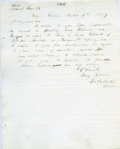 Letter from Y. E. Smith to Joseph Lyman