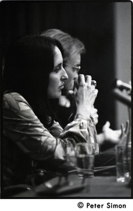 Joan Baez and David Harris: news conference following their wedding