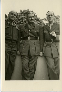 Col. Chevalier, Gen. Jeoffrey de Beauchesne, and Capt. Segalas
