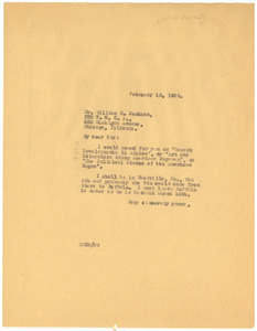 Letter from W. E. B. Du Bois to Young Men's Christian Association of Buffalo
