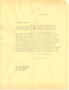 Letter from W. E. B. Du Bois to the Carnegie Corporation