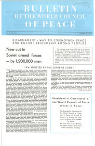 Bulletin of the World Council of Peace No. 3