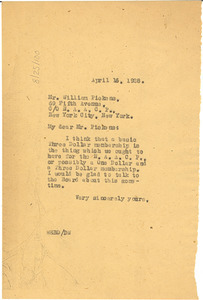 Letter from W. E. B. Du Bois to the NAACP