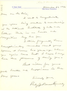 Letter from Ruby Jo Lee Kennedy to W. E. B. Du Bois