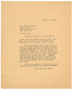 Letter from W. E. B. Du Bois to The Arts