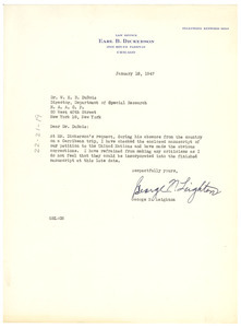 Letter from George N. Leighton to W. E. B. Du Bois