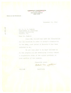 Letter from Robert M. Lester to W. E. B. Du Bois