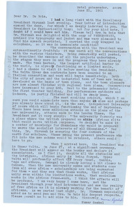 Aerogramme from Kumar Goshal to W. E. B. Du Bois