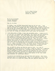 Letter from Shirley Graham to W. E. B. Du Bois