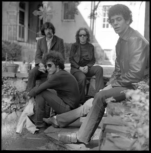 The Velvet Underground: shot of the band posed in a Cambridge garden