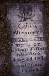 Albany Rural Cemetery (Menands, N.Y.) gravestone: Jones, Julia (d. 1834)
