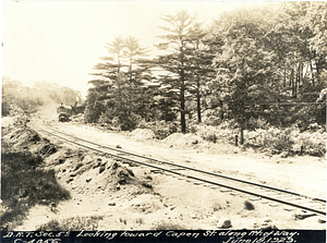 Looking toward Capen Street along right of way