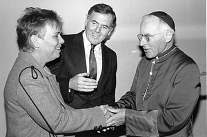 Kathy Flynn, Mayor Raymond L. Flynn and Bishop Lawrence Riley