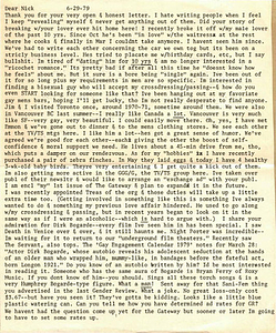 Correspondence from Lou Sullivan to Nicholas Ghosh (June 29, 1979)