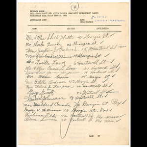 Attendance list of Georgia-Hartwell meeting held May 13, 1963