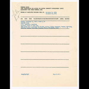 Attendance list and minutes for Citizens Urban Renewal Action Committee (CURAC) Executive Committee and Dale Area Improvement Association meetings in December 1964